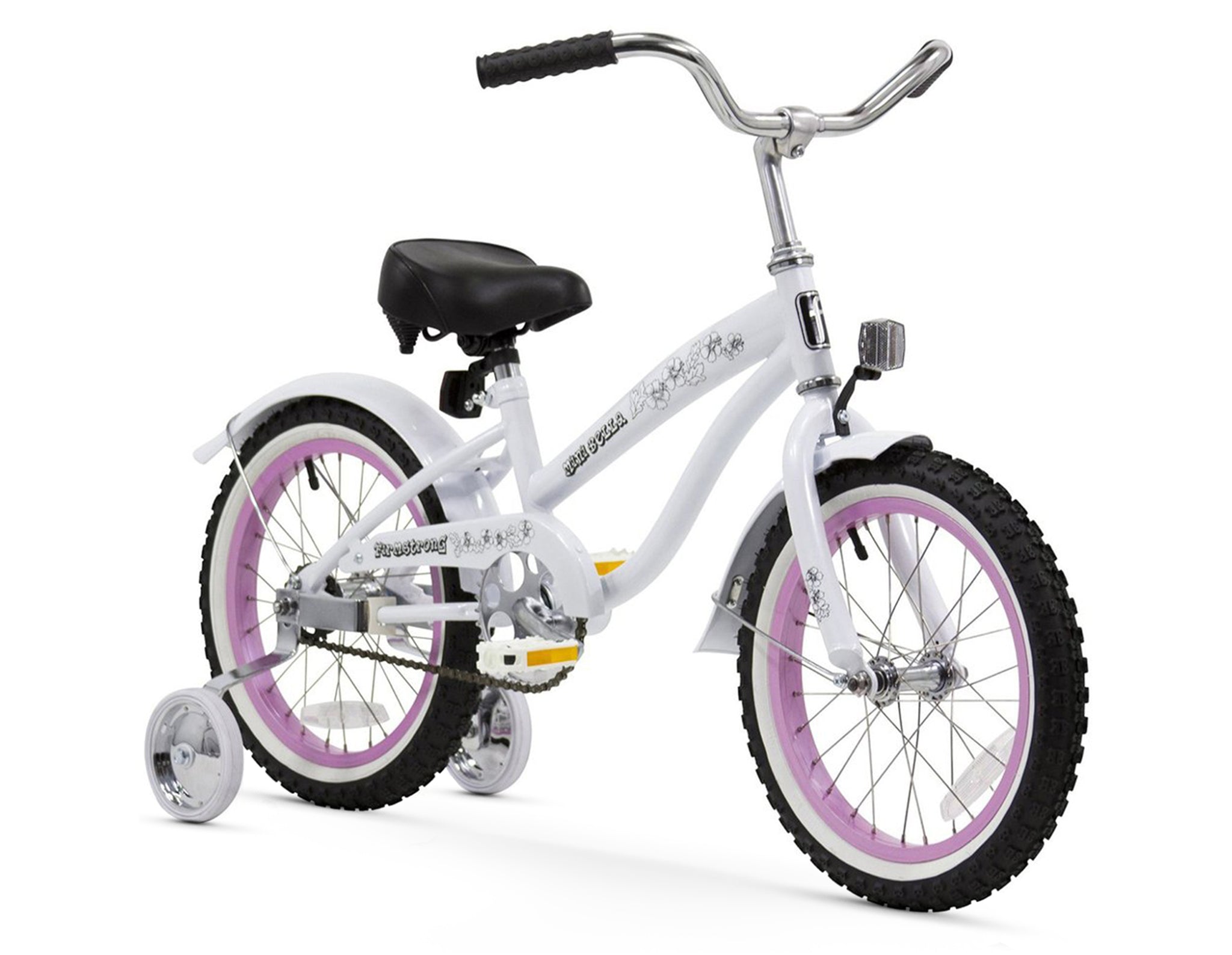 Firmstrong Mini Bella Girl 16" - Beach Cruiser Bicycle w/ Training Wheels