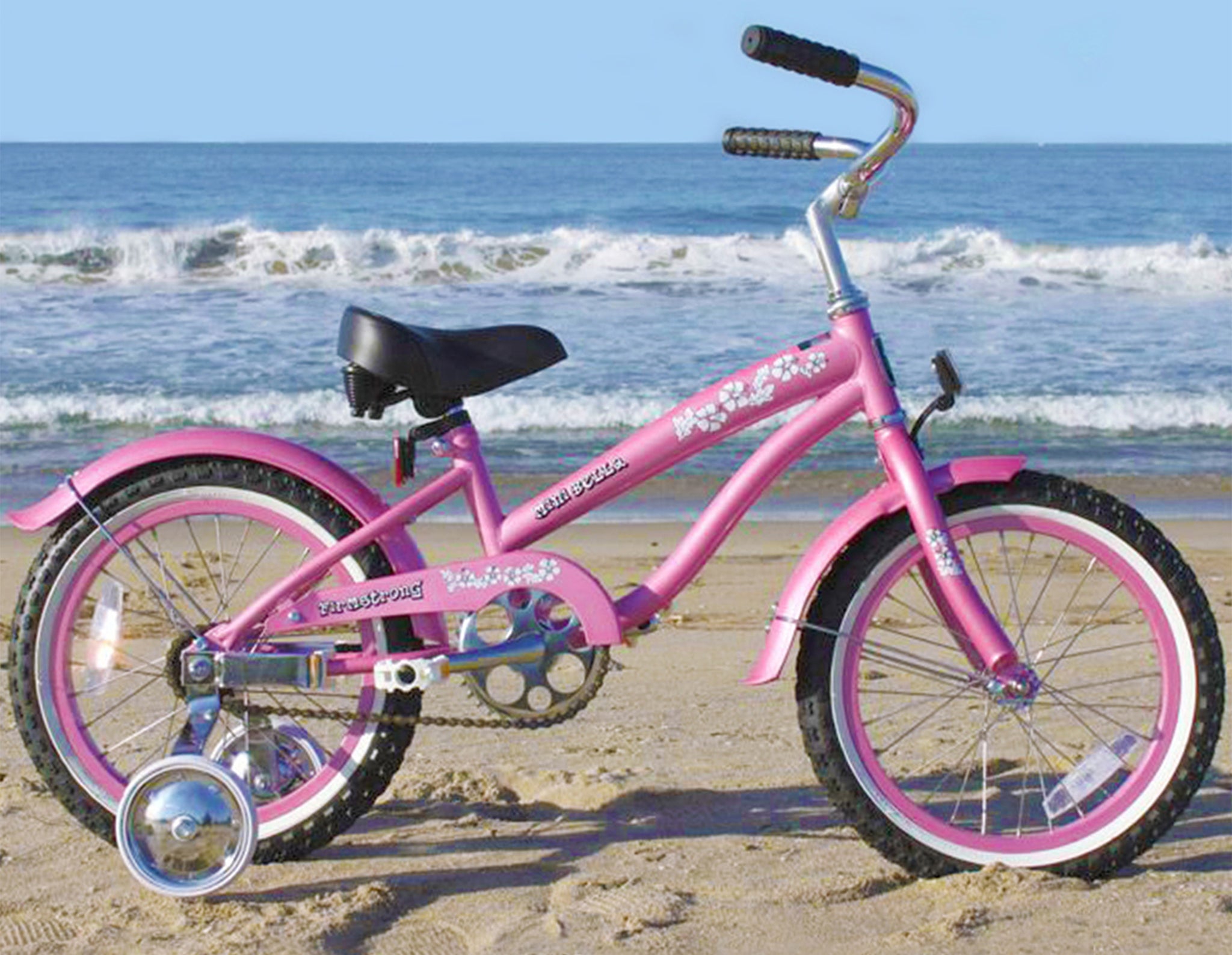 Firmstrong Mini Bella Girl 16" - Beach Cruiser Bicycle w/ Training Wheels