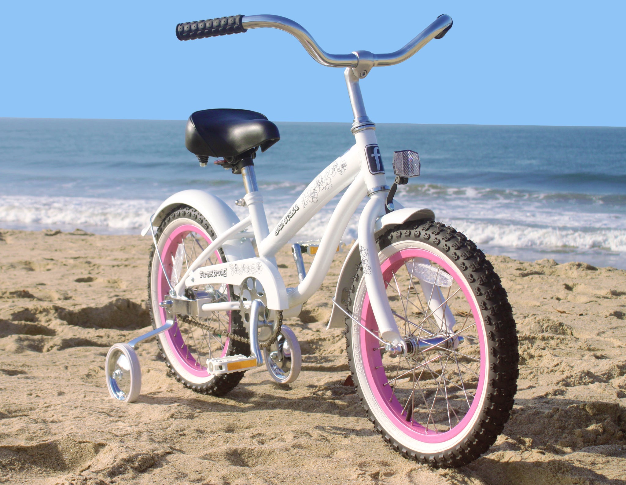 Firmstrong Mini Bella Girl 16" - Beach Cruiser Bicycle w/ Training Wheels