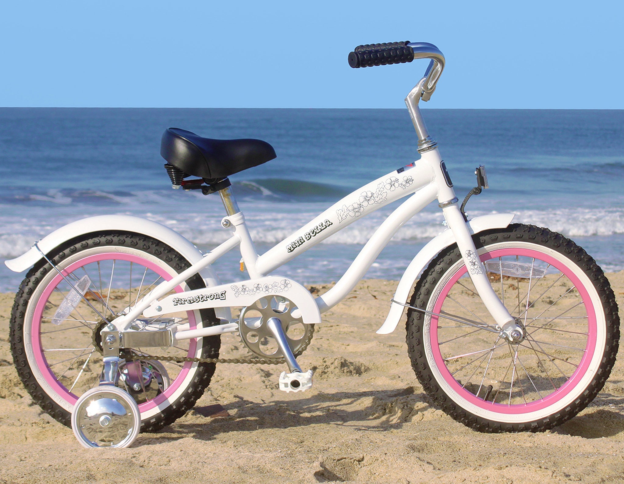 Firmstrong Mini Bella Girl 16" - Beach Cruiser Bicycle w/ Training Wheels